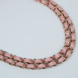 Chanel Double Flap Medium Iridescent Pink GHW - s27