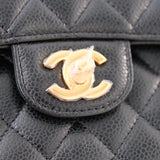 Chanel Double Flap Small Black Caviar GHW - (MICROCHIP)