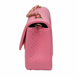 HOLD | Chanel Mini Rectangle Python Pink GHW