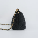 Chanel 21s Distressed Hobo Bag Black -s31