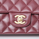 Chanel Mini Rec Top Handle Burgundy GHW - (MICROCHIP)
