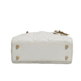 Lady Dior Mini White GHW