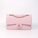 Chanel Double Flap Medium Pink GHW - s31