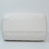Chanel Mini Bowling Bag White GHW - (BRANDNEW)