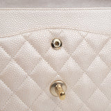 Chanel Double Flap Pearly Beige Medium -s16