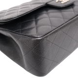 Chanel Double Flap Jumbo Black SHW - s19