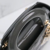 Dior Lady Dior Small Patent Dark Gray