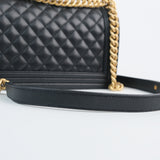 HOLD | Chanel Le Boy Old Medium Black AGHW -s30