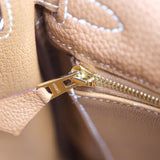 Hermes Kelly 25 Togo Gold GHW - U