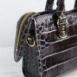 Balenciaga Nano City Croc Black Gray