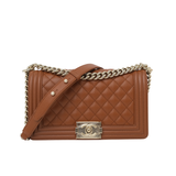Chanel Le Boy Dark Caramel Old Medium - (BRANDNEW)