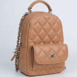 Chanel 2024 Mini Caviar Caramel Backpack