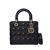 HOLD | Lady Dior Medium Noir Soft Caviar GHW
