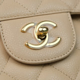 Chanel Double Flap Jumbo Beige Claire GHW - s14