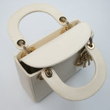 Lady Dior Mini Lizard Latte - GHW