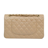 Chanel Double Flap Medium Beige Claire GHW - s31