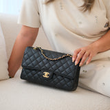 HOLD | Chanel Double Flap Medium Black GHW - (MICROCHIP)