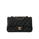 Chanel Mini Rectangle Iridescent Black GHW -s25