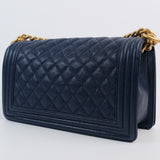 Chanel Le Boy Old Medium Blue -s27