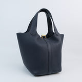 Hermes Picotin 18 Bleu Nuit GHW  -Y