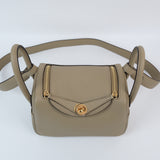 Hermes Mini Lindy Beige Marfa Ghw - W