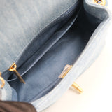 Chanel Mini Square Denim Blue Pearl Crush - (MICROCHIP)