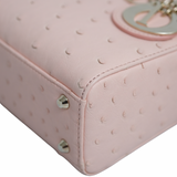 Lady Dior Mini Pink Ostrich GHW