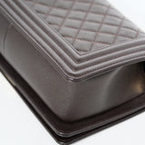 Chanel Le Boy Old Medium Dark Brown