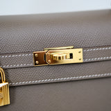 HOLD | Hermes Kelly 25 Sellier Etoupe GHW - U