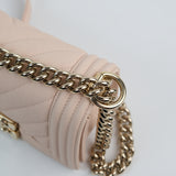 Chanel Le boy Small Chevron Light Pink