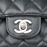 Chanel Double Flap Medium Black SHW - s11