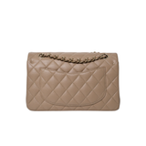Chanel Double Flap Small Dark Beige GHW - (MICROCHIP)