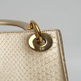 Dior Mini Lady D Phython Gold
