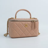 Chanel Vanity Top Handle Pink Beige - s31