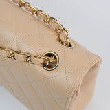 Chanel Double Flap Medium Beige Claire -(MICROCHIP)