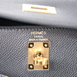 Hermes Kelly 25 Sellier Epsom Noir GHW - U