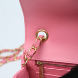 HOLD | Chanel Mini Rectangle Python Pink GHW
