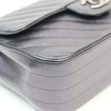 Chanel Chevron Mini Rectangle Black RHW - s24