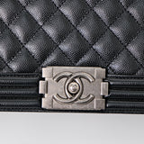 Chanel Le Boy Old Medium Black RHW - s28