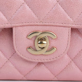 HOLD | Chanel Double Flap Medium Pink Iridescent -s27