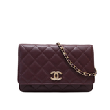 HOLD | Chanel WOC Burgundy Seasonal GHW - (MICROCHIP)