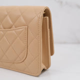 Chanel Wallet on Chain (WOC) Beige Pearl Crush - (MICROCHIP)