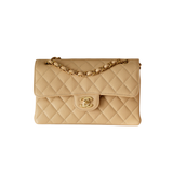 Chanel Double Flap Small Beige Claire GHW - (MICROCHIP)