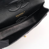 Chanel Double Flap Medium Black Caviar GHW -s9