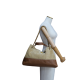 Chanel Coco Base Medium Caramel Suede Hobo Bag
