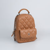 Chanel 2024 Mini Caviar Caramel Backpack