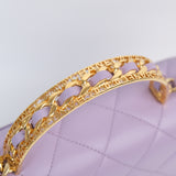 Chanel Top Handle Flap Purple - (MICROCHIP)
