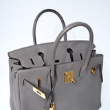 Hermes Birkin 30 Etain GHW - A