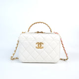 Chanel Matelasse White Multicolor Top Handle Pick Me Up