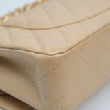Chanel Double Flap Medium Beige Claire GHW - s31